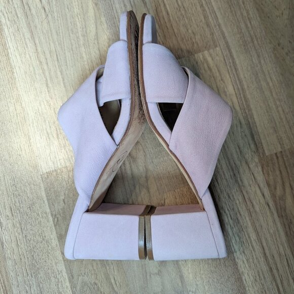 Poppy Barley Leather Mules | Pale Lilac Block Heel | Luxe Comfort - Picture 8 of 11